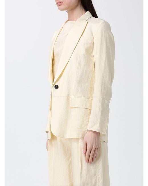 Tela Natural Linen Blend Single-Breasted Blazer