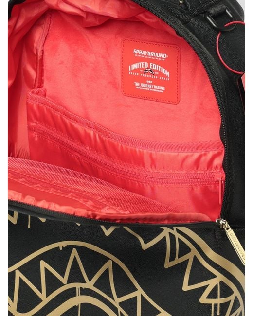Sprayground Black That Drip Logo Print Polyurethane Backpack for men