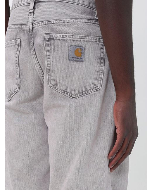 Carhartt Gray Cotton Denim Shorts for men