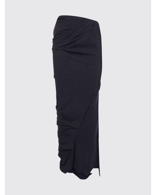 Entire studios Black Stretch Cotton Long Skirt