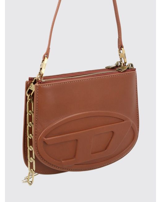 DIESEL White 1Dr Mini Smooth Shoulder Bag With Oval D Logo Plaque