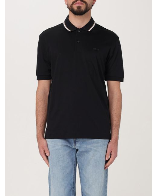 Polo Homme Boss pour homme en coloris Black