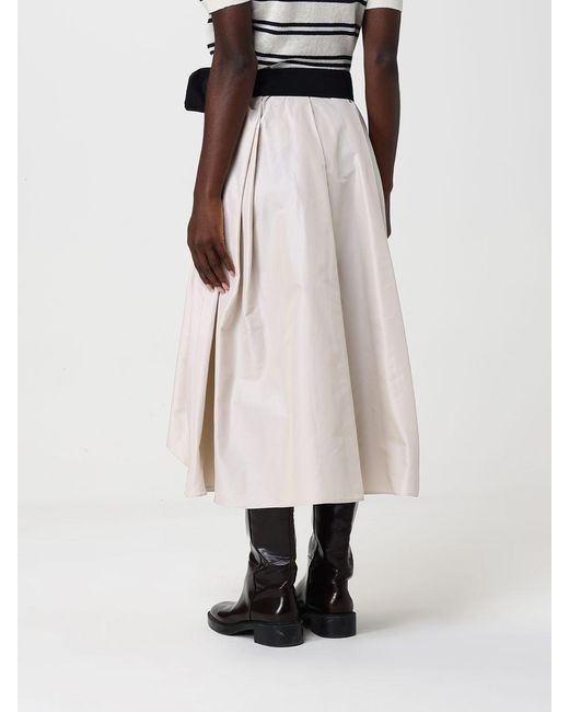 Max Mara Black Baschi Cotton Blend Twill Midi Skirt
