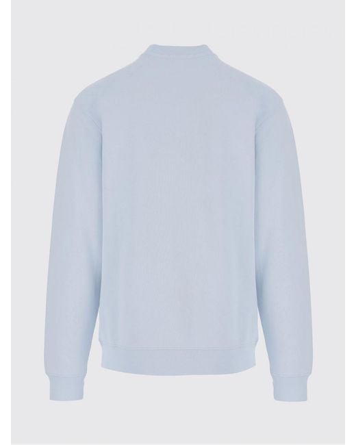 Jacquemus Blue Logo Cotton Crewneck Sweatshirt for men