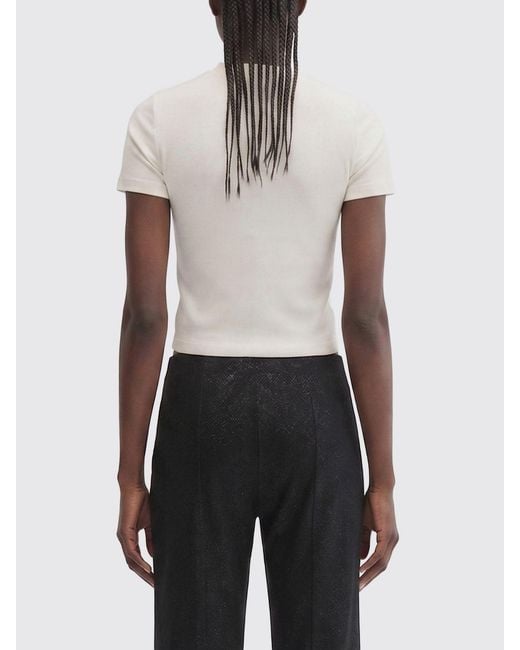 MACCAPANI White Logo Viscose T-Shirt