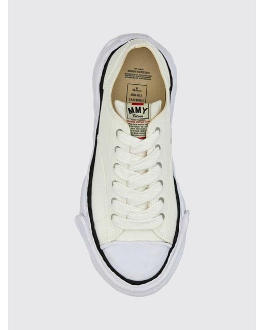 Maison Mihara Yasuhiro White Peterson Low Top Canvas Trainers With Rubber Sole for men