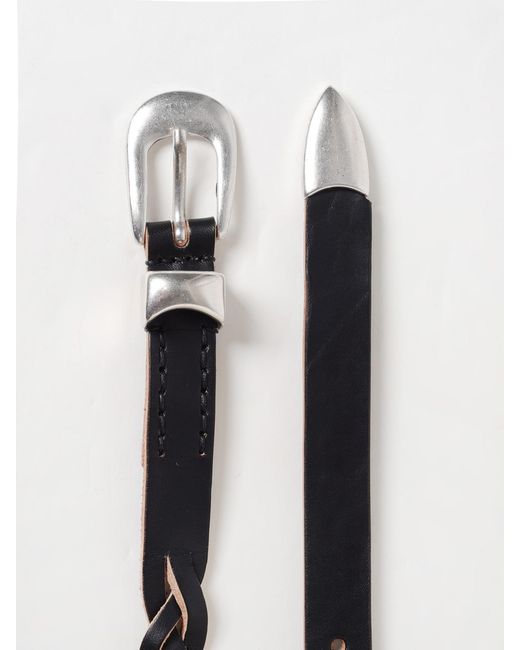 Our Legacy Black Braided Leather Belt for men
