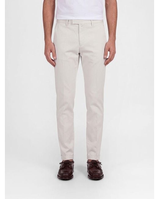 Briglia 1949 White Cotton Chino Trousers for men