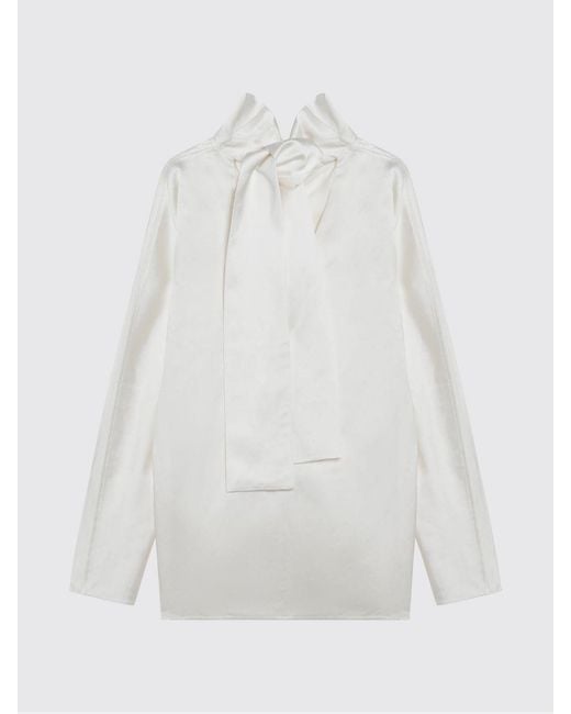 Totême White Satin Blouse