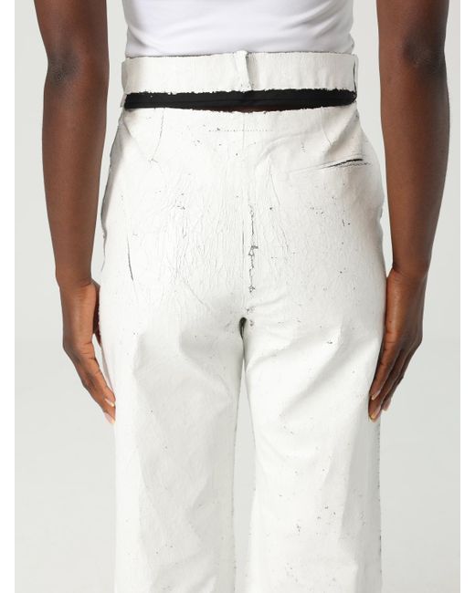 MM6 by Maison Margiela White Trousers