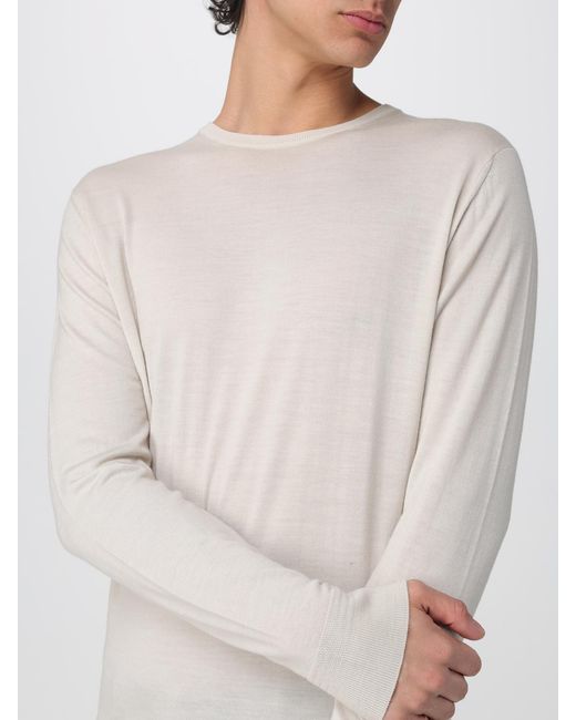 Barena White Wool Knit Top for men