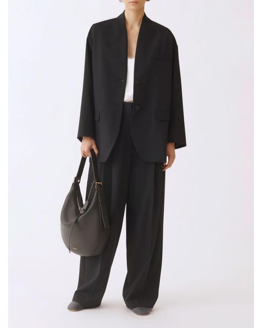 Fabiana Filippi Black Wide-Leg Viscose Blend Trousers
