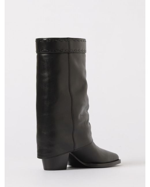 Fendi Black Ff Leather Boot