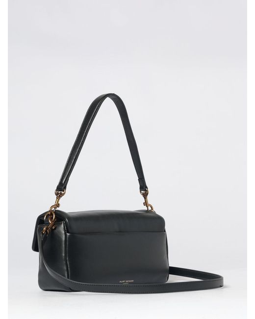 Kurt Geiger Black Oxford Leather Shoulder Bag With Rhinestone Logo