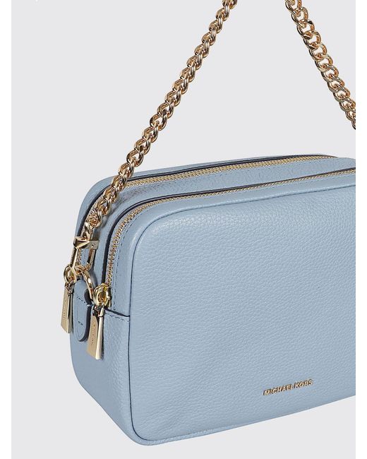 Michael Kors Blue Bryant Grained Leather Bag