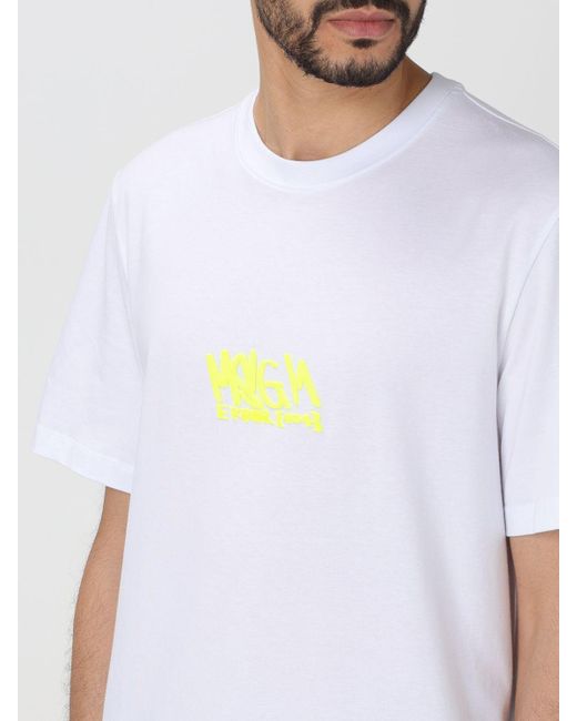 T-shirt in jersey di MSGM in White da Uomo