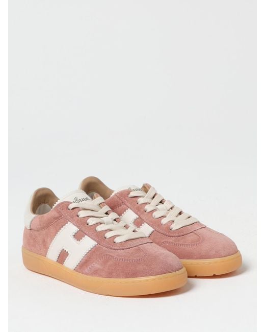 Hogan Pink Cool Suede Sneakers