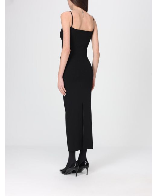 Versace Viscose Blend Midi Dress in Black | Lyst Versace Viscose Blend Midi Dress in Black | Lyst