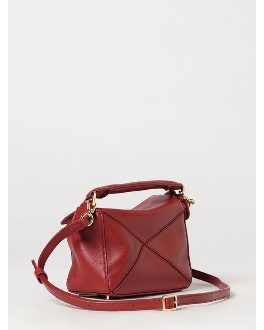 Borsa Featherlight Puzzle di Loewe in Red