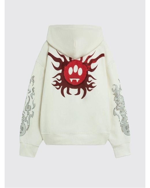 Barrow Blue Logo Cotton Hoodie for men
