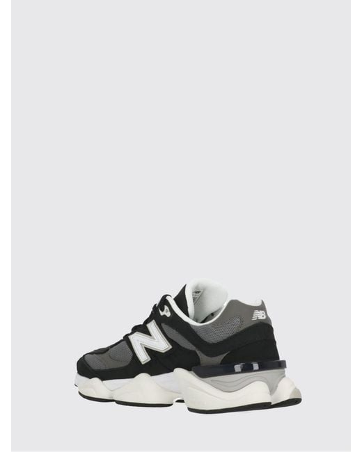 New Balance Black 9060 Nubuck And Mesh Sneakers for men