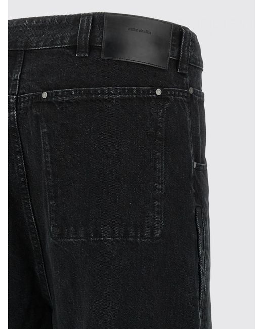 Entire studios Black Gem Wide Leg Denim Jeans for men