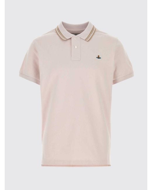 Vivienne Westwood Purple Cotton Polo Shirt With Logo for men