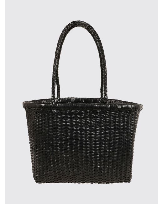 Dragon Diffusion Black Woven Leather Bag