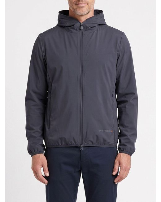 Save The Duck Blue Nylon Windbreaker for men