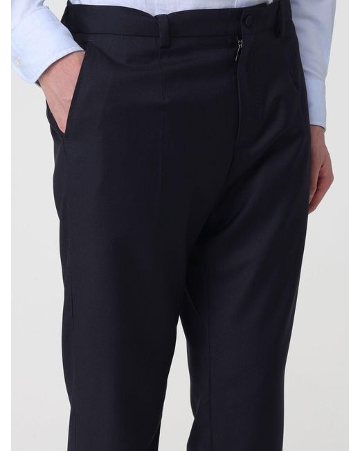 Dolce & Gabbana Blue Dolce &Amp Gabbana Wool Slim Fit Trousers for men