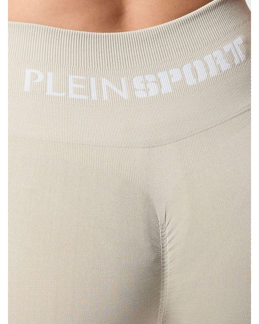 Philipp Plein Natural Technical Stretch Fabric Leggings