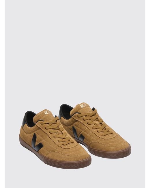 Veja Natural Panenka Quilted Suede Sneakers With Contrast Logo for men