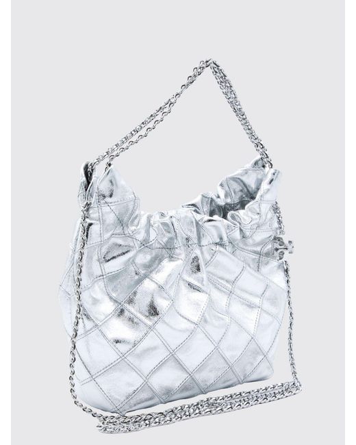 Tory Burch White Mini Hobo Fleming Bag