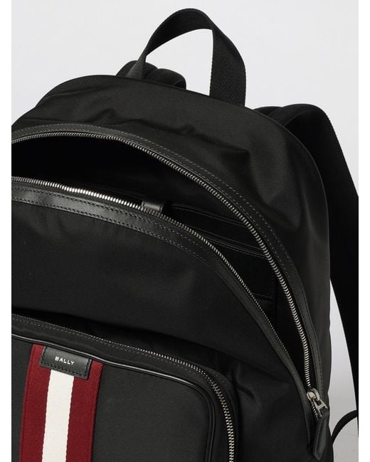 Bally Black Nylon Backpack for men