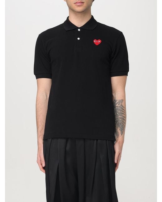Polo Comme Des Garçons di COMME DES GARÇONS PLAY in Black da Uomo