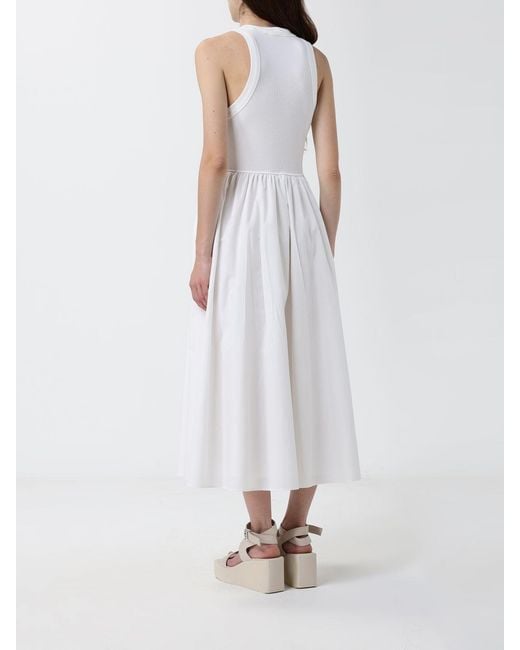 Tommy Hilfiger White Off-The-Shoulder Midi Dress