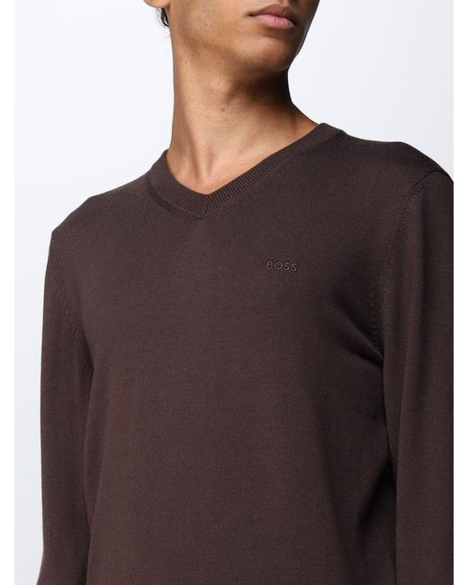 Boss Brown Jumper for men