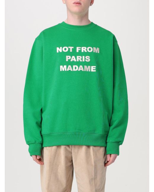 Drole de Monsieur Green Sweatshirt Drole De Monsieur for men