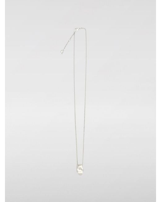 Collana Skull di Alexander McQueen in White da Uomo