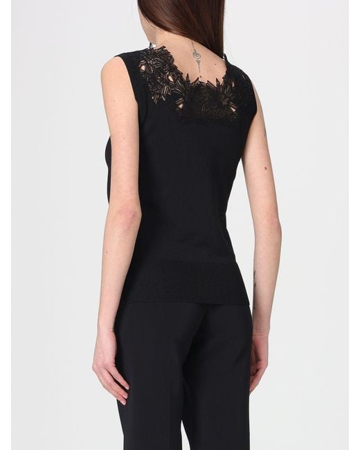 Ermanno Scervino Black Stretch Viscose Sleeveless Top