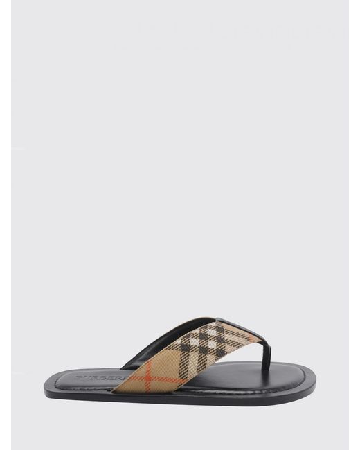Burberry Multicolor Vintage Check Canvas Flip Flops for men