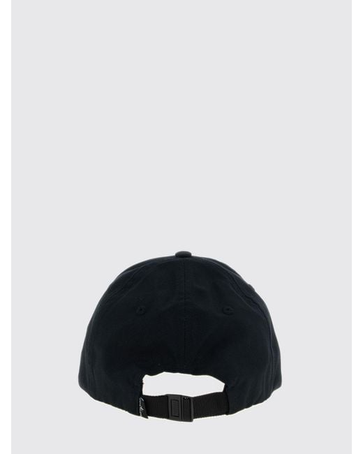 Stone Island Black Cotton Baseball Cap With Embroidered Compass Logo for men