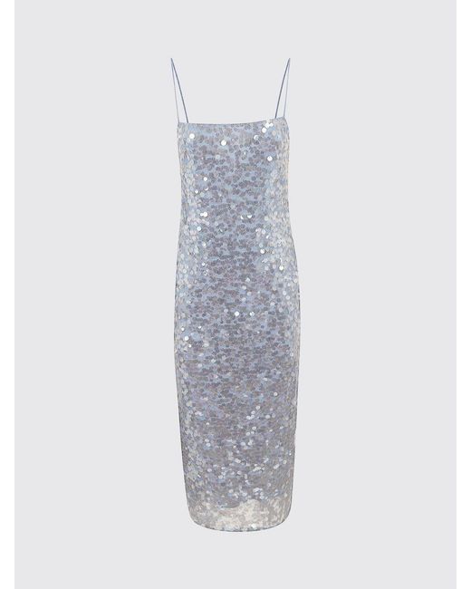 Ralph Lauren Blue Sequin Embellished Slim Fit Midi Cocktail Dress