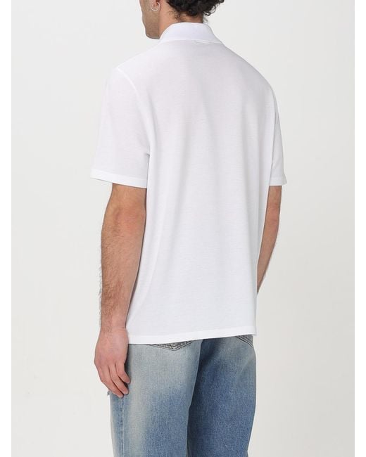 Polo Con Stampa di Balmain in White da Uomo