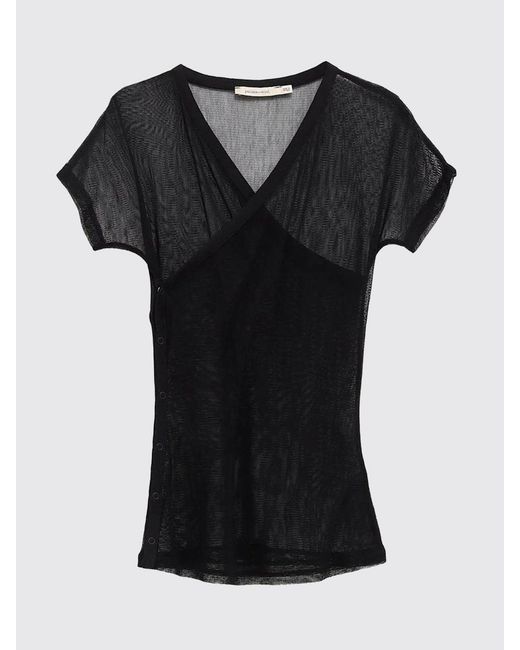 Paloma Wool Black Short-Sleeve V-Neck Top