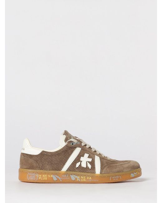 Premiata Brown Bonnie Suede Sneakers for men