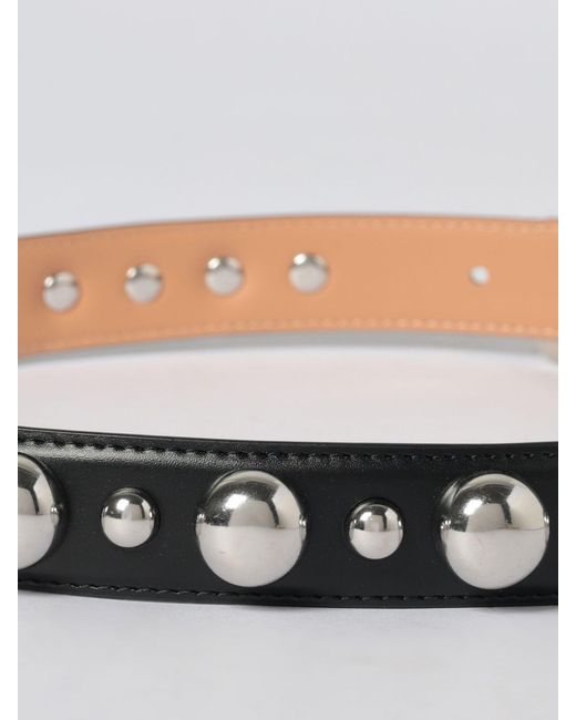 Liviana Conti Black Prisca Studded Vegan Leather Belt