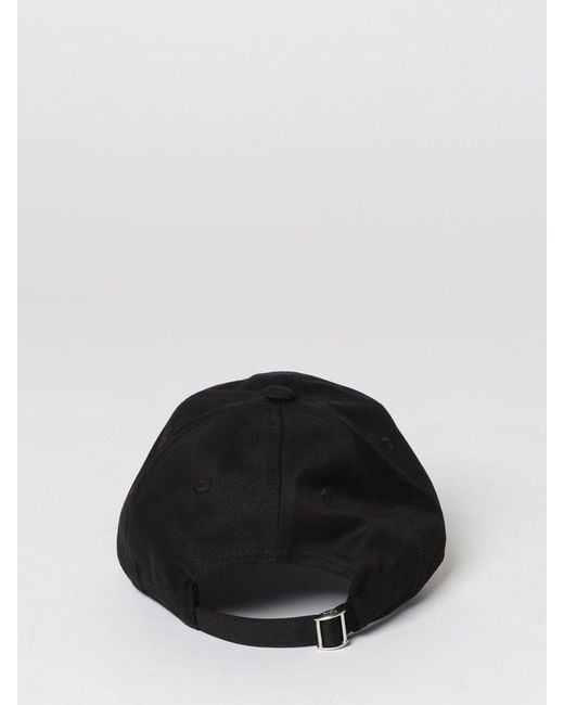 Drole de Monsieur Black Cotton Baseball Cap With Logo for men