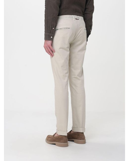 Mason's White Cotton And Wool Blend Chino Trousers for men