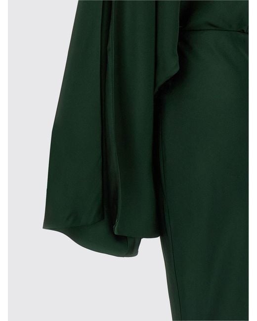 Norma Kamali Green Long Satin Dress
